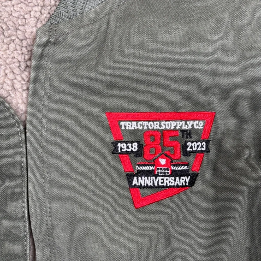 Ridgecut‎ Sherpa Lined Canvas Vest Tractor Supply 85th Anniversary Green L